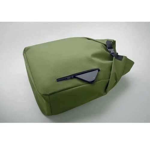 15" rolltop laptop rugzak Uniton legergroen