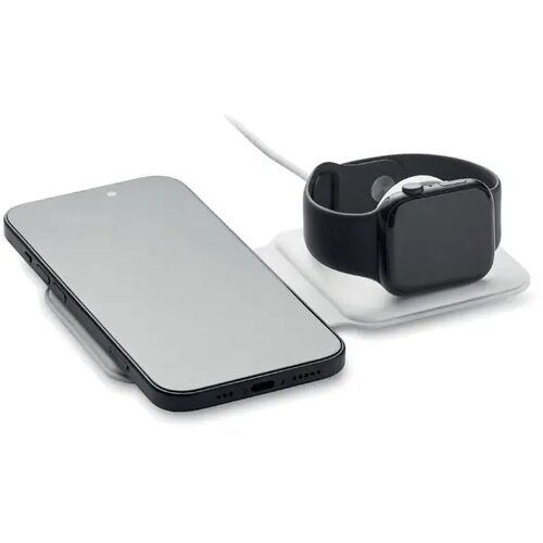 2-in-1 opvouwbare lader 15w Flip wit