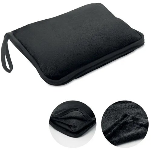 2-in-1 reisdeken set Cozy zwart