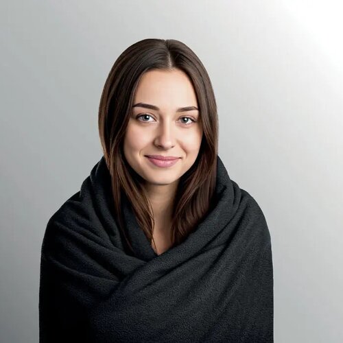 2-in-1 reisdeken set Cozy zwart