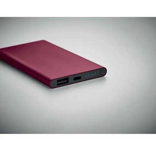 4000 mah power bank type c Powerflat c bordeaux