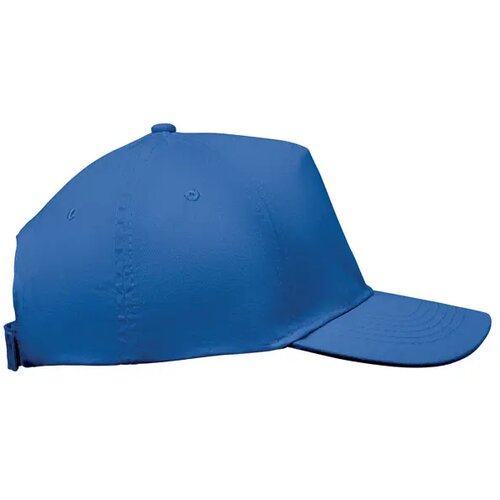 5 panelen baseballpet 180gr Sunny royal blauw