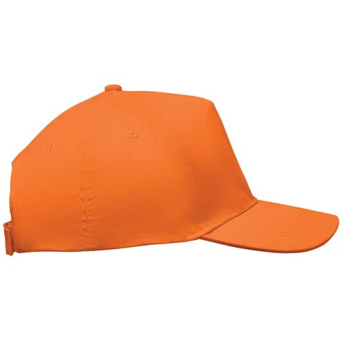 5 panelen baseballpet 180gr Sunny oranje