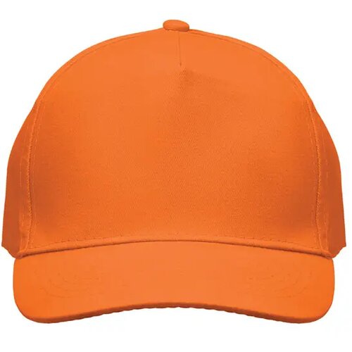 5 panelen baseballpet 180gr Sunny oranje