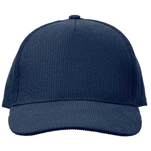 5 panelen corduroy baseballcap Wale Blauw