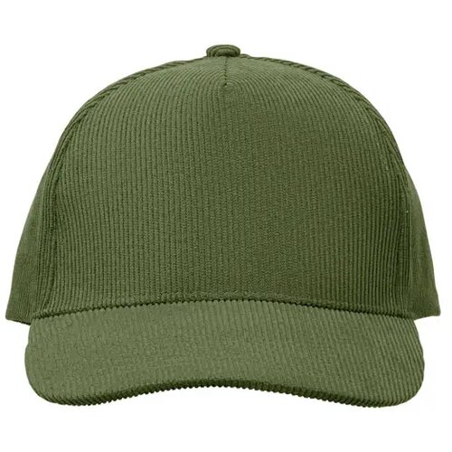 5 panelen corduroy baseballcap Wale Legergroen