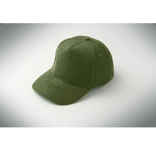 5 panelen corduroy baseballcap Wale Legergroen