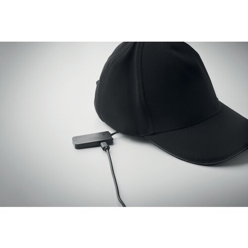 5 panelen led baseballpet Luzcap Zwart