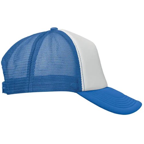 5 panelen trucker pet Bubble wit/blauw