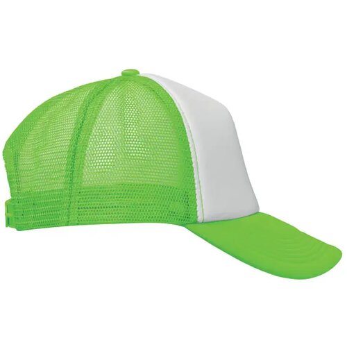 5 panelen trucker pet Bubble neon groen