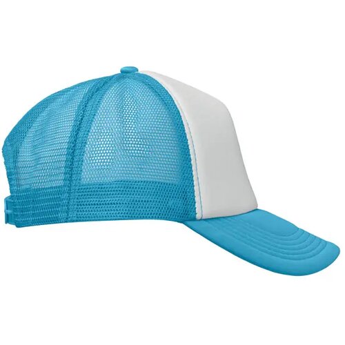 5 panelen trucker pet Bubble wit/turquoise