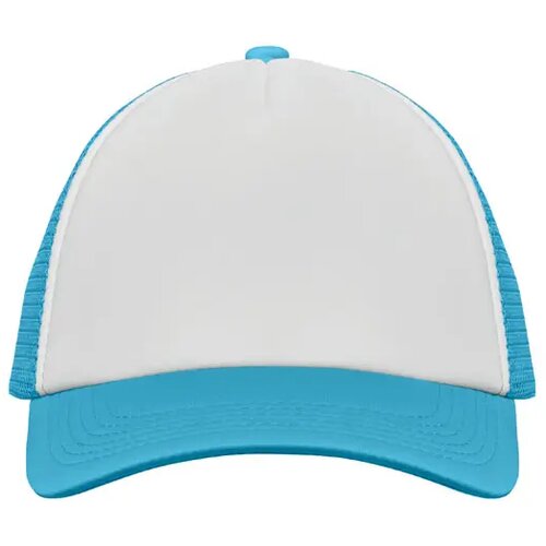 5 panelen trucker pet Bubble wit/turquoise