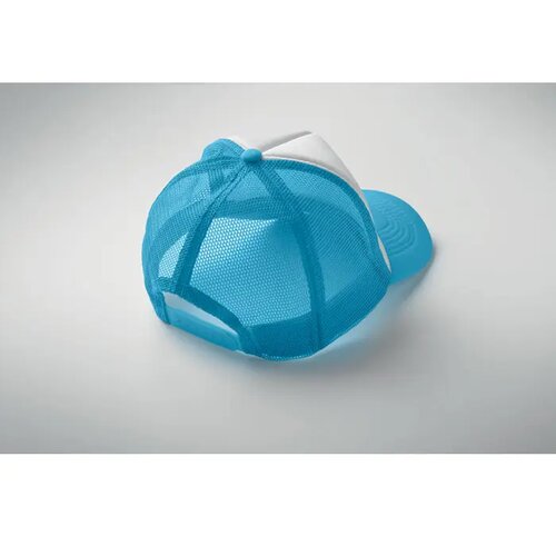 5 panelen trucker pet Bubble wit/turquoise