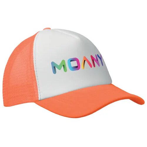 5 panelen trucker pet Bubble neon oranje