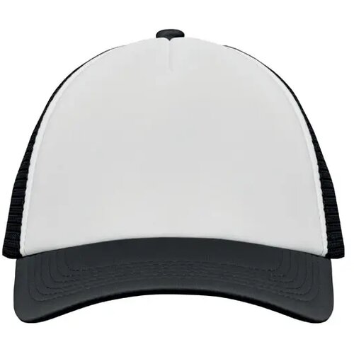 5 panelen trucker pet Bubble wit/zwart