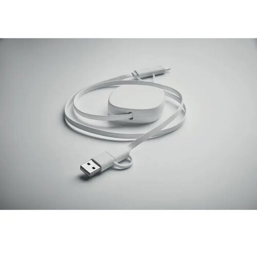 60w uittrekbare oplaadkabel Linea Wit