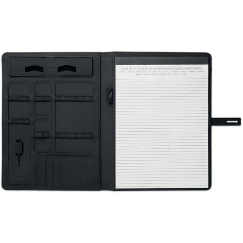 A4 schrijfmap/draadloze oplader Smartfolder zwart