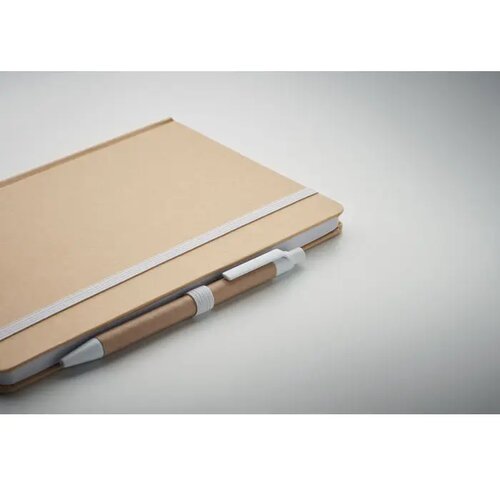 A5 boekje in gerecycled karton Caratil Wit