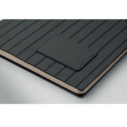 A5 notitieboek in smokey pu Tintray zwart