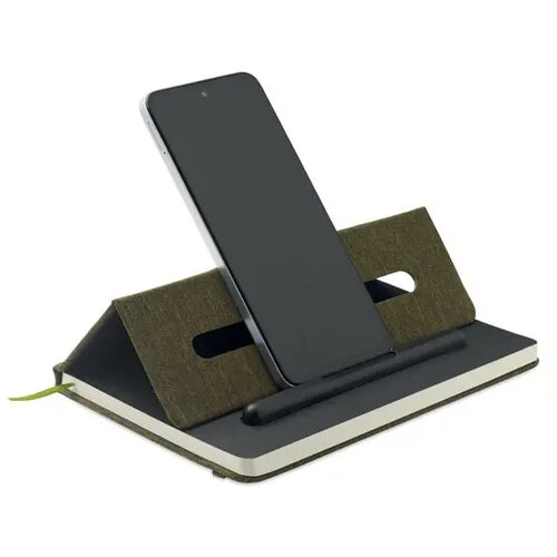 A5 notitieboek telefoonhouder Rinbook Groen