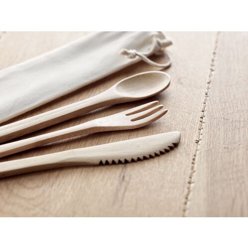 Bamboe bestekset Setboo beige