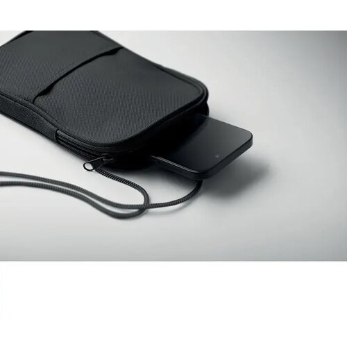 Crossbody reistas rpet Korovin pouch zwart