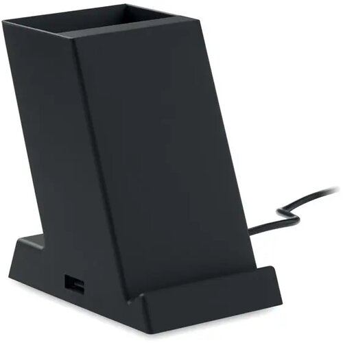 Draadloze oplader 15w in abs Block Zwart