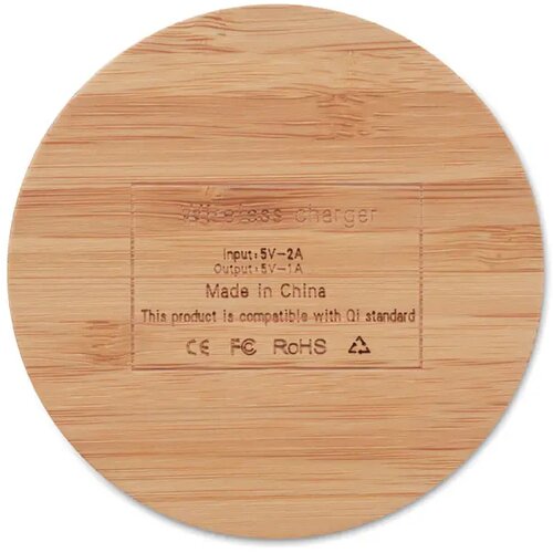 Draadloze oplader bamboe Rundo hout
