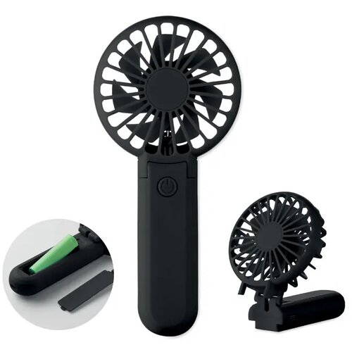 Draagbare vouwventilator Ibera zwart