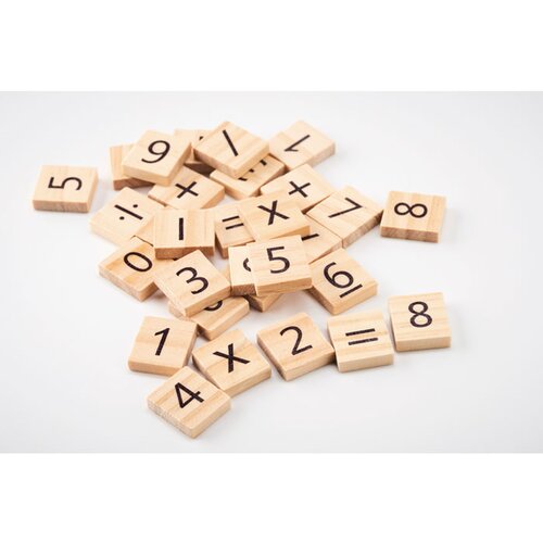 Educatief houten telspel Educount Beige