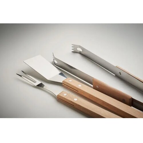 Eikenhouten barbecueset Smokey Bruin