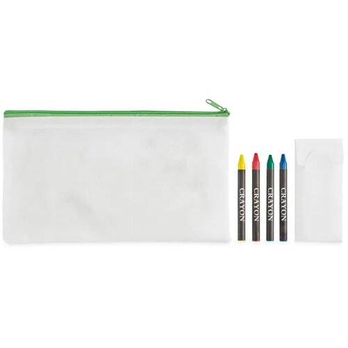 Etui met 4 krijtjes Cray limoen