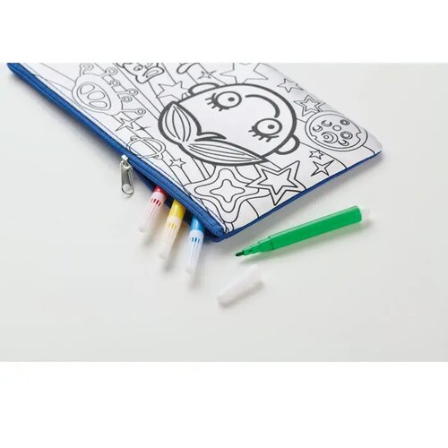 Etui met stiften Kiddo royal blauw