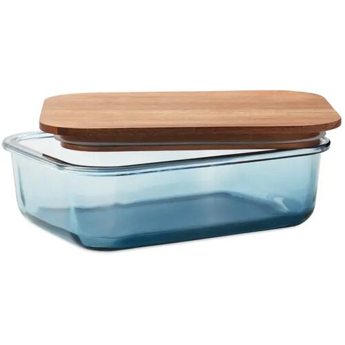 Glazen lunchbox 800ml Vitrio lunch transparant blauw