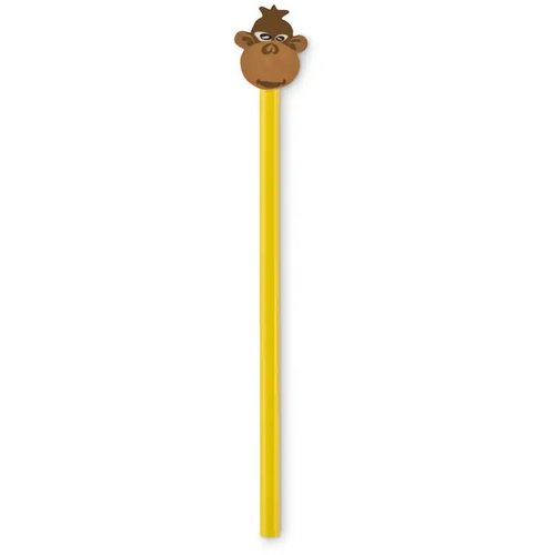 Houten potlood met dierenvorm Circo geel
