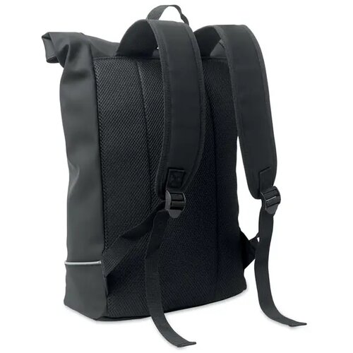 Laptop 15" rolltop pu rugzak Laptosa Zwart