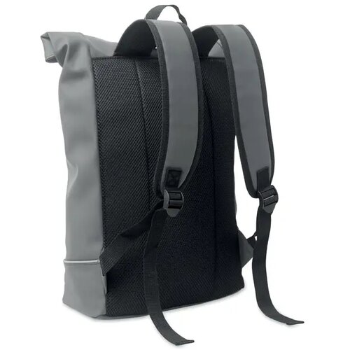Laptop 15" rolltop pu rugzak Laptosa Grijs