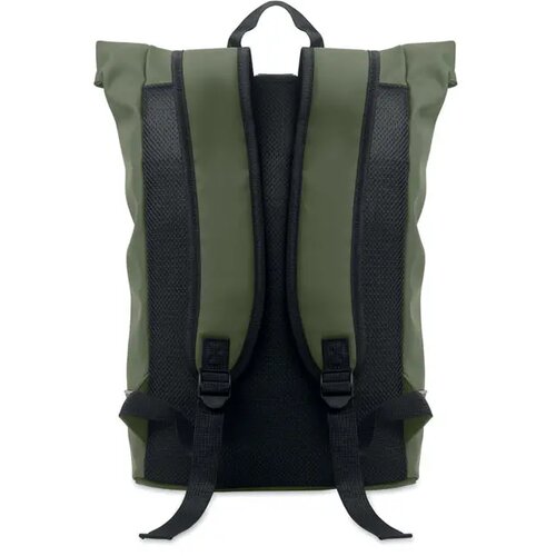 Laptop 15" rolltop pu rugzak Laptosa Groen
