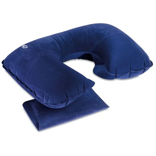 Opblaasbaar reiskussen Travelconfort blauw