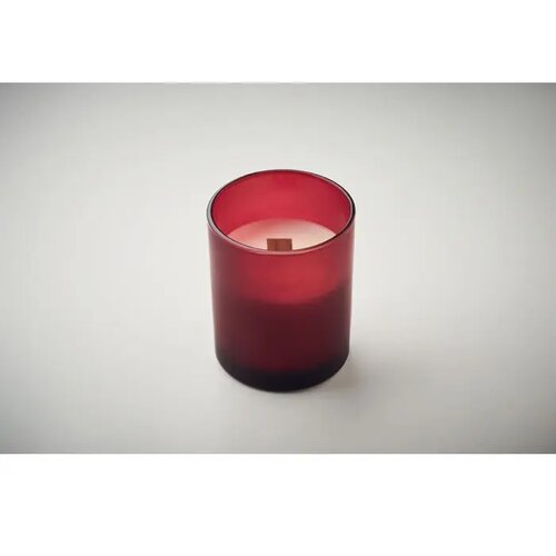 Plantaardige waskaars 80gr Kivas wood bordeaux
