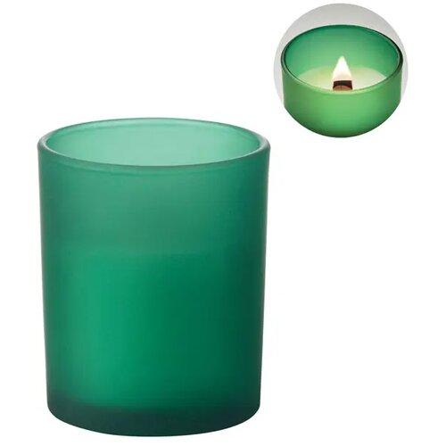 Plantaardige waskaars 80gr Kivas wood groen
