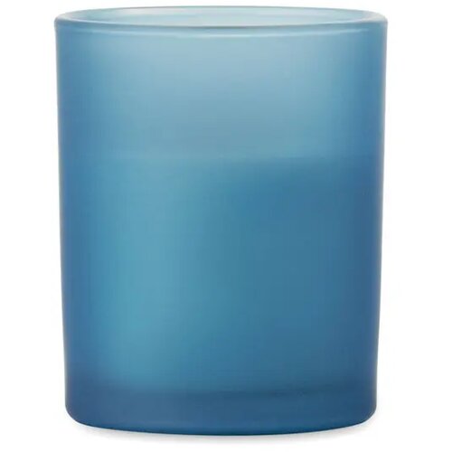 Plantaardige waskaars 80gr Kivas wood blauw