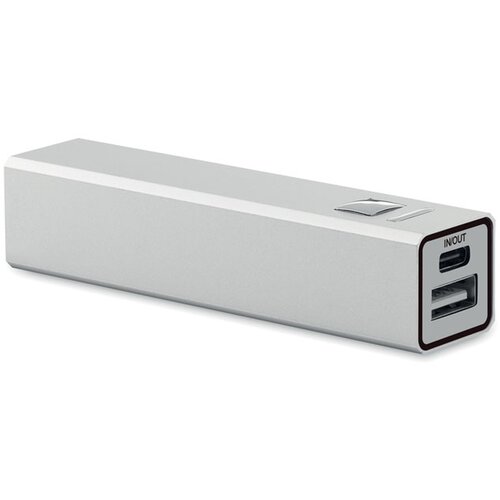 Powerbank 2600 mah Poweraluc mat zilver