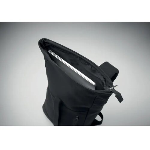 Rolltop 15 inch laptop rugzak Koper roll zwart