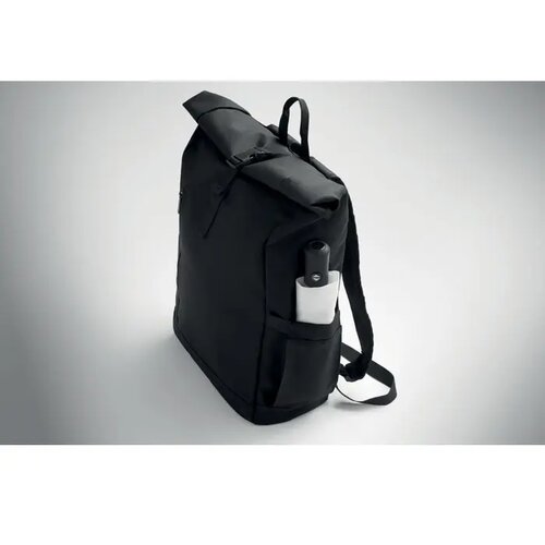 Rolltop laptop rugzak Bangkok Zwart