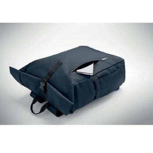 Rolltop laptop rugzak Bangkok Blauw