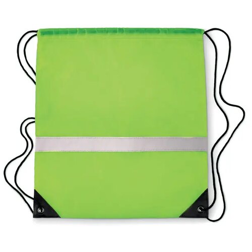 Rugzak met koord Stripe neon geel