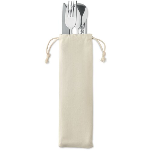 Rvs bestekset Custa set beige