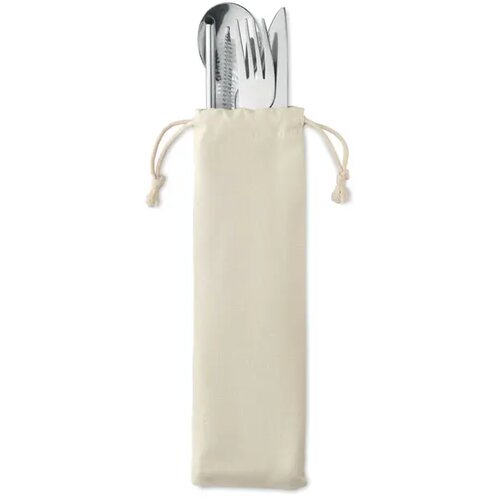 Rvs bestekset Custa set beige