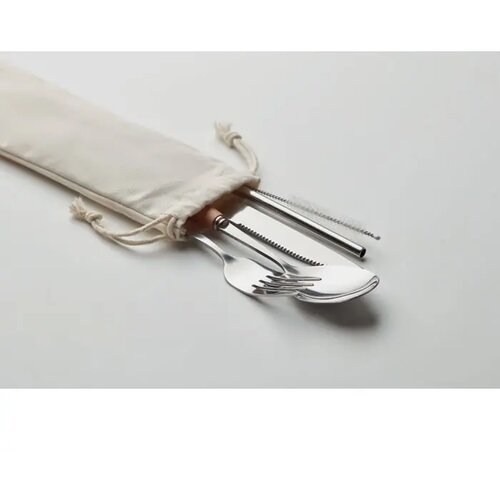Rvs bestekset Custa set beige
